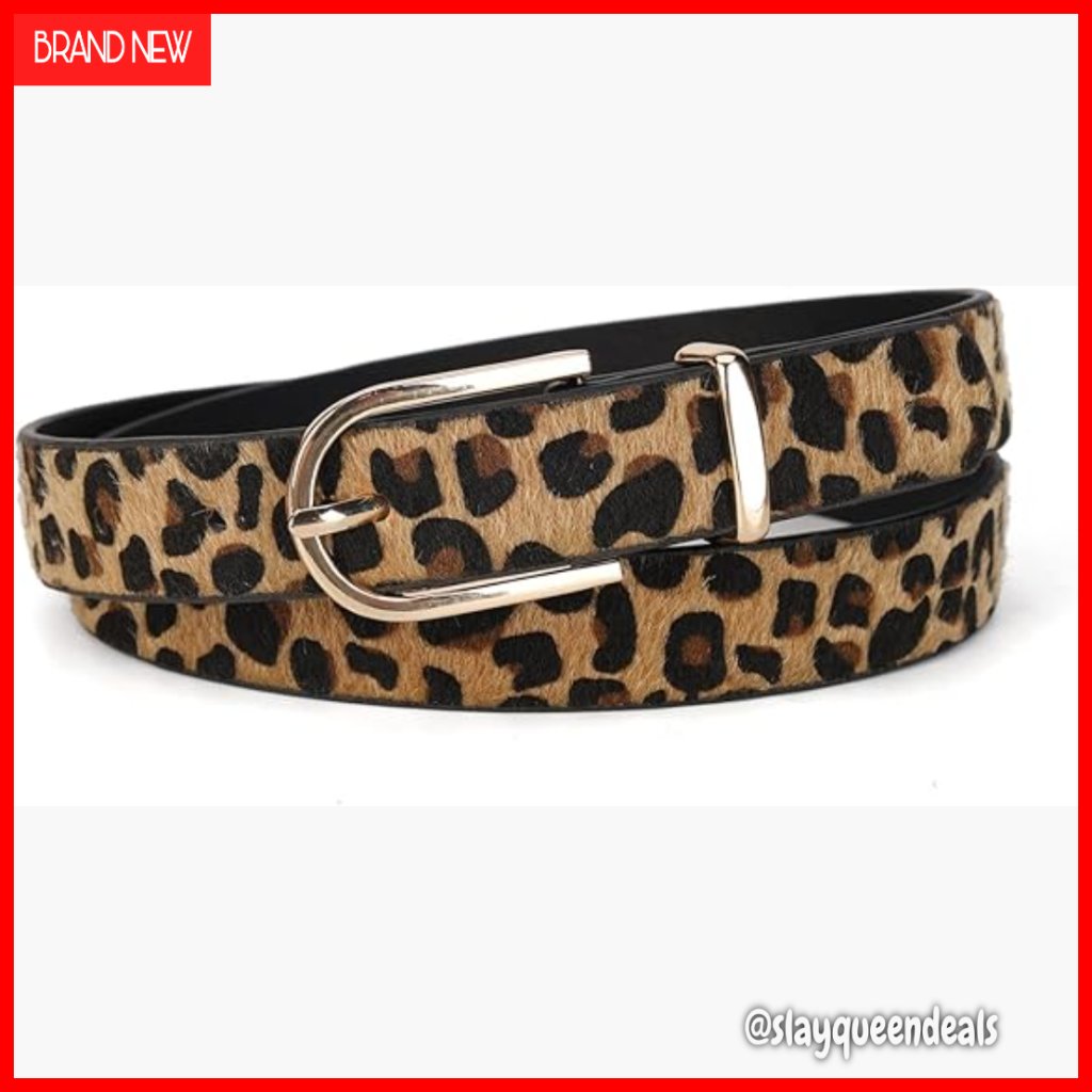 Faux Leather Waist Belt With Gold Buckle, Medium Size For Dresses And Jeans